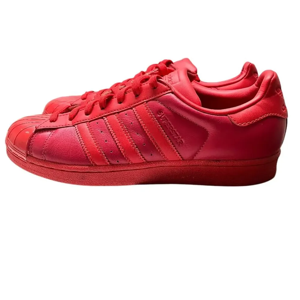 Adidas Superstar 'Glossy Toe Ray Red' Sneaker Shoes S76724 Women’s Size 8.5